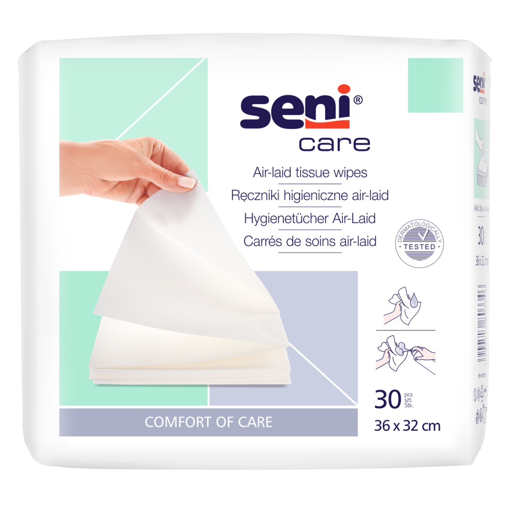 Air-laid tissue wipes