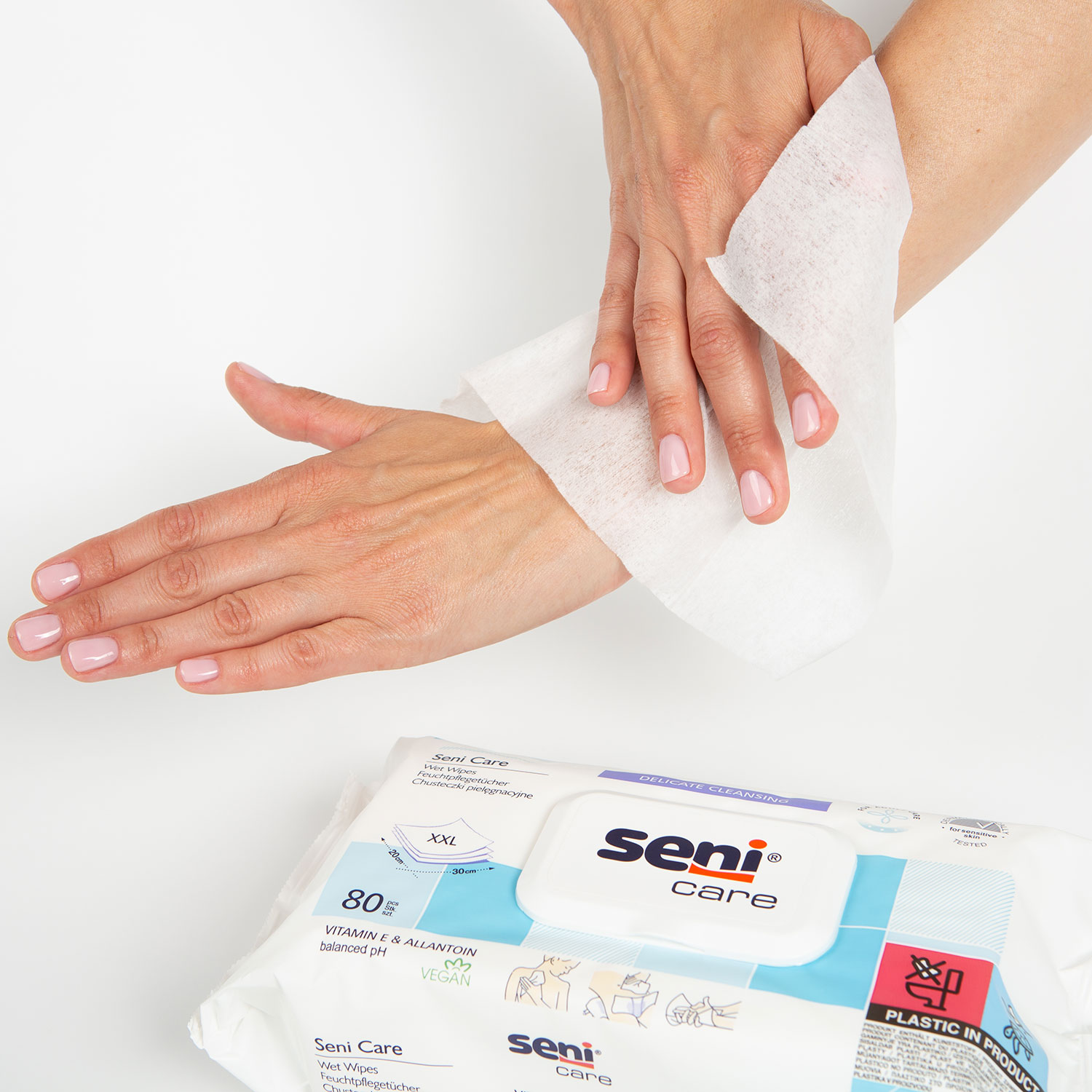 Wet wipes for adults skin care